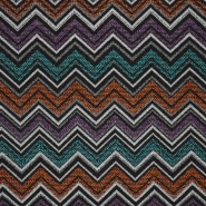 Dekojacquard, geometrisch, 25913-9, grau-orange