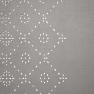 Wildleder, geschliffene Wirkware, floral, 25980-02, grau-beige