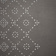 Wildleder, geschliffene Wirkware, floral, 25980-03, grau