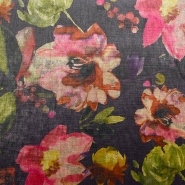 Dekosamt, Vegas, floral, 25985-002, violett