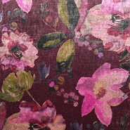 Dekosamt, Vegas, floral, 25985-004, bordeaux