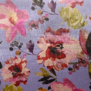 Dekosamt, Vegas, floral, 25985-007, violett