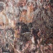 Dekosamt, Portobello, abstrakt, 25984-04, orange