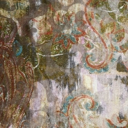 Dekosamt, Portobello, abstrakt, 25984-05, grün