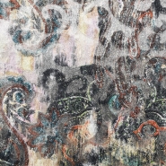 Dekosamt, Portobello, abstrakt, 25984-03, gelb-schwarz