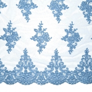 Spitze, dehnbar, floral, 26093-673, blau