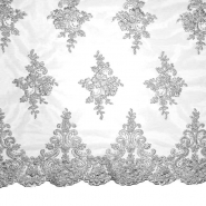 Spitze, dehnbar, floral, 26093-233, grau