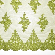 Spitze, dehnbar, floral, 26093-926, grün