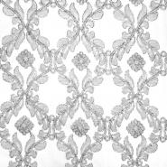 Spitze, dehnbar, floral, 26197-555, silbern