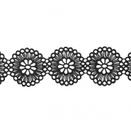 Spitze, floral, 65 mm, 26210-002, schwarz