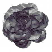 Applikation, Blüte, 18 x 18 cm, 25365-027, grau