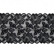 Spitze, elastisch, 23 cm, 26202-002, schwarz