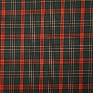 Anzugstoff, Karo, 22006-23, grün-orange