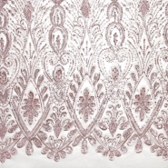 Spitze mit Pailletten, floral, 26212-688, rosa