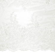 Spitze mit Pailletten, floral, 26198-010, sahne