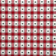 Dekojacquard, Karo, 26270-30, rot-grün