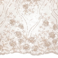 Spitze mit Pailletten, floral, 26290-309, aprikose