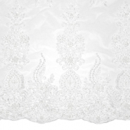 Spitze mit Pailletten, floral, 26294-010, weiß