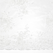 Spitze mit Pailletten, floral, 26292-010, weiß