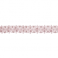 Spitze, Perlen, 30 mm, 26456-055, rosa