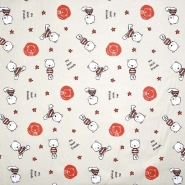 Baumwolle, Popeline, für Kinder, 26483-04, beige-rot