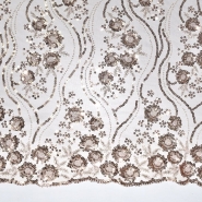 Spitze mit Pailletten, floral, 26290-207, rosa