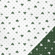 Dekojacquard, beidseitig, Herzen, 22811-37, grün