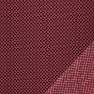 Bengalin, Jacquard, Kreise, 26764-490, rot-schwarz