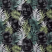 Dekojacquard, Gesichter, 26884-134, schwarz