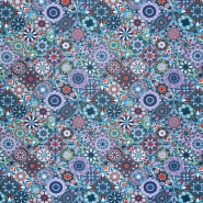 Baumwolle, Popeline, Ornament, 26941-024, türkis