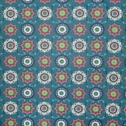 Baumwolle, Popeline, Ornament, 26942-024, türkis