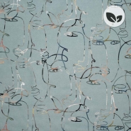 Deko, Druck, bio, digital, Gesichter, 26988-09, mint