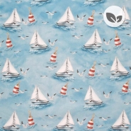 Deko, Druck, bio, digital, Meer, 26994-03, hellblau