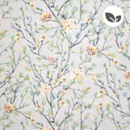 Deko, Druck, bio, digital, floral, 26997-03, beige-gelb