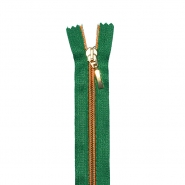 Reißverschluss, teilbar, 55 cm, 6 mm, 26950-3582, grün-golden