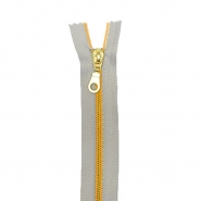 Reißverschluss, teilbar, 55 cm, 6 mm, 26950-3556, grau-golden