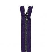 Reißverschluss, teilbar, 55 cm, 6 mm, 26950-1552, violett-silbern
