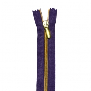 Reißverschluss, teilbar, 60 cm, 6 mm, 22055-3552, violett-golden