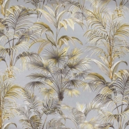 Outdoor-Gewebe, Tahiti, tropisch, 27141-626, grau