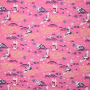 Baumwolle, Popeline, Tiere, 27264-012, rosa