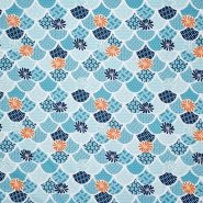 Baumwolle, Popeline, Ornament, 27266-024, türkis