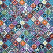 Baumwolle, Popeline, geometrisch, 27269-024, türkis