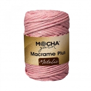 Garn, Macrame Plus Metalic 5 mm, 27438-32, rosa