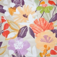 Deko, Druck, imprägniert, floral, 27769