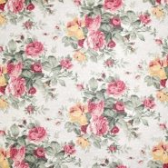 Deko, Druck, imprägniert, floral, 27778