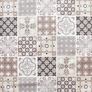 PVC für Tischdecken, Ornament, 27975-2, beige