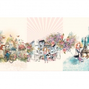 Jersey, Baumwolle, digital, romantisch, 28013