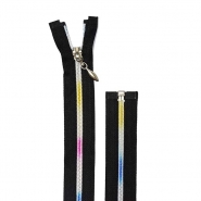 Reißverschluss, teilbar, 50 cm, 6 mm, 28032-7329, mehrfarbig