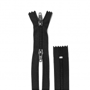 Reißverschluss, spiralig, 68 cm, 6 mm, 2 Schieber, 28035-732, schwarz