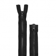 Reißverschluss, teilbar, 120 cm, 6 mm, 2 Schlüssel, 28080-732, schwarz